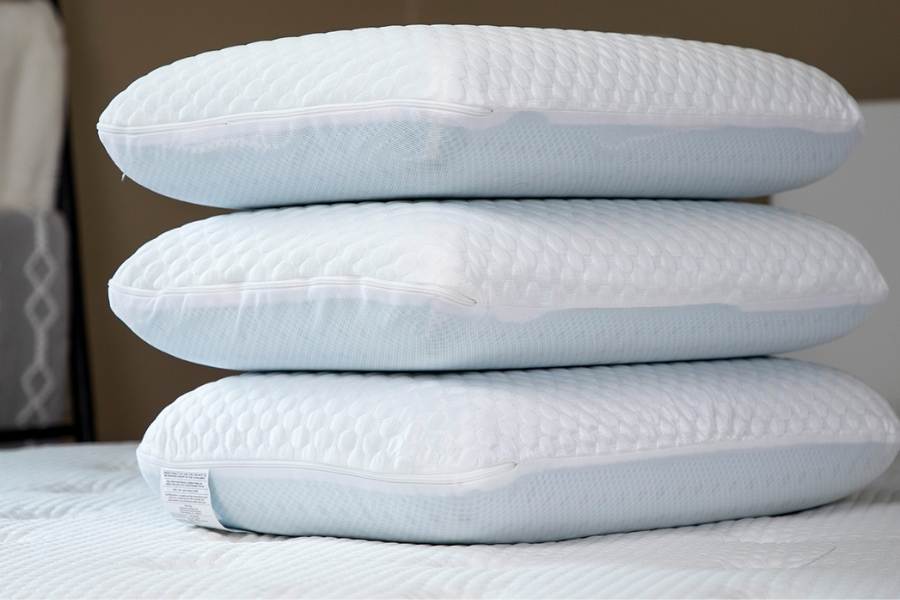 How to fluff pillows on dryer without tennis balls - Pillow stack