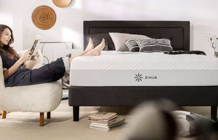 Zinus mattresses focus on comfort materials such as green tea-infused memory foam and other bio-foams.