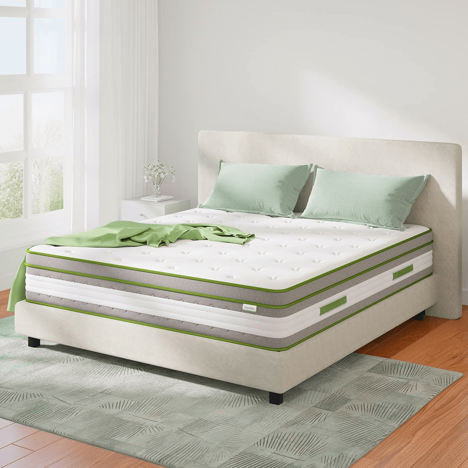 Novilla mattresses have sturdy edge support to ensure users' safe